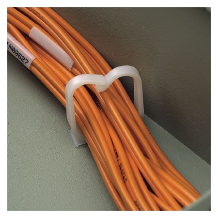 Panduit Cable Clip, Nylon, 1.06 in Bundle Dia., Natural, 1.65 in L, 1000 PK VWS106-M